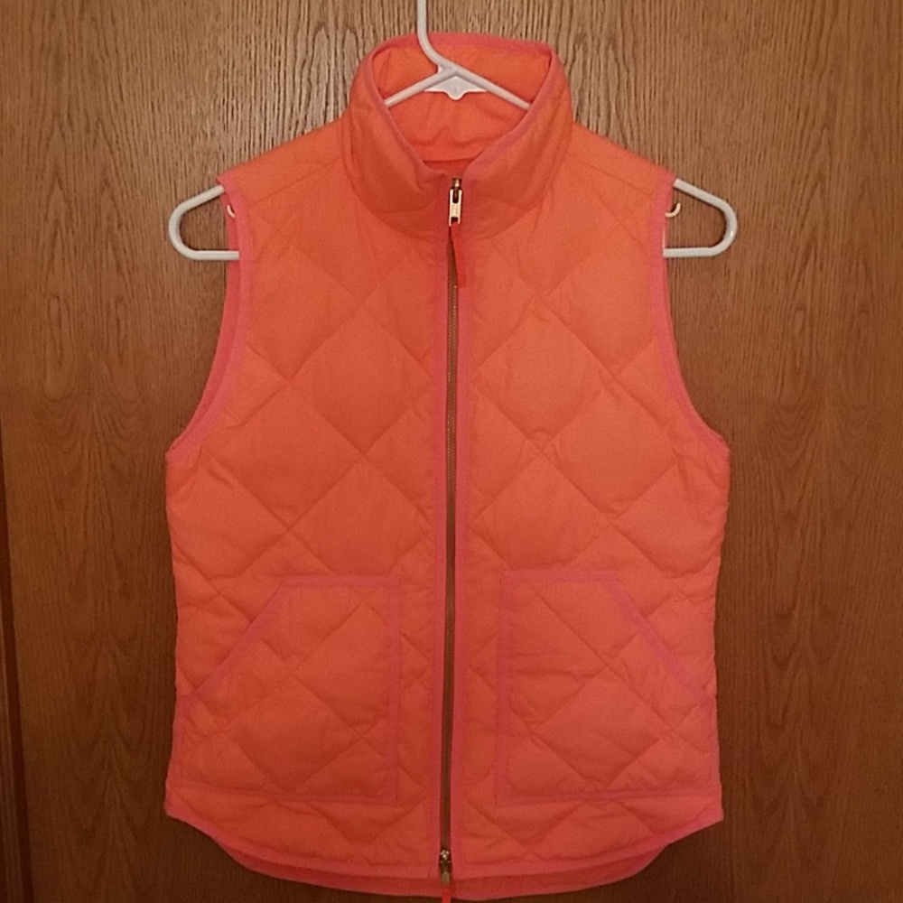 J.Crew Light Orange Quilted Vest